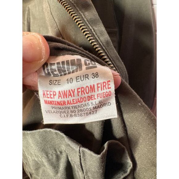 Denim Co Women's Army Green Button-Up Jacket Shirt Size 10 US / 38 EUR - Picture 9 of 10